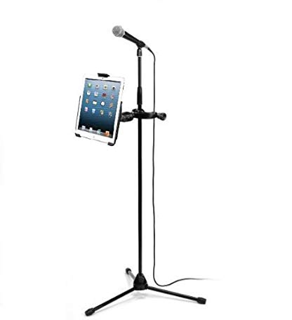 Strong Yoke Clamp Mike Microphone Stand Mount Holder for Apple iPad Mini 1 2 3