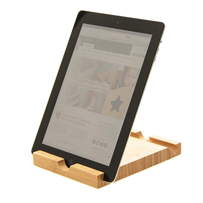 Woodquail Tablet Stand Universal made of Natural Bamboo