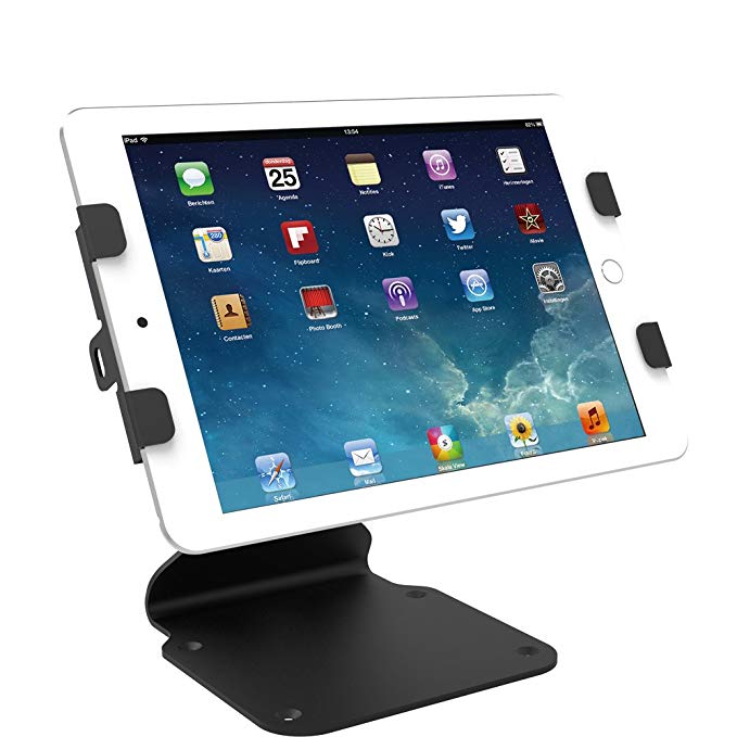 Kiosk iPad Stand Swivel for iPad Mini, iPad Air, iPad Pro 9.7/12.9/10.5, iPad 5th/ 6th, Tablets (6.69-10 inch), Key Lock Security, Black, BSC401B - Beelta