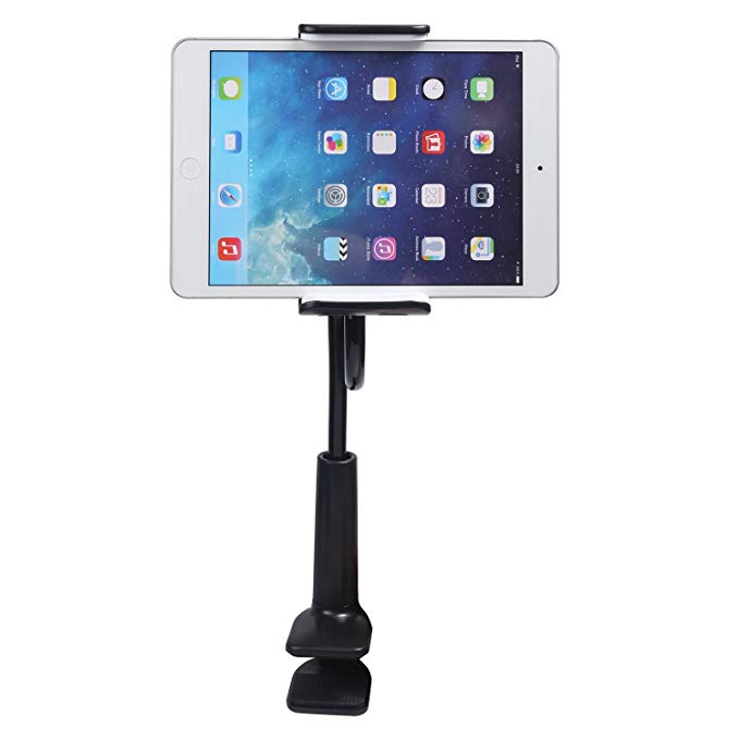 FunCase Adjustable Tablet Stand Clamp Mount Tablet Holder for Switch iPad Samsung Galaxy Tab iPhone and Smartphones (Black)