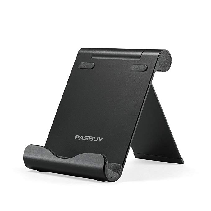 PASBUY 88S-2 Aluminum Multi-Angle Universal Phone and Tablet Stand for iPhone, iPad, Samsung Galaxy, HTC, Nexus, LG & More (Black)