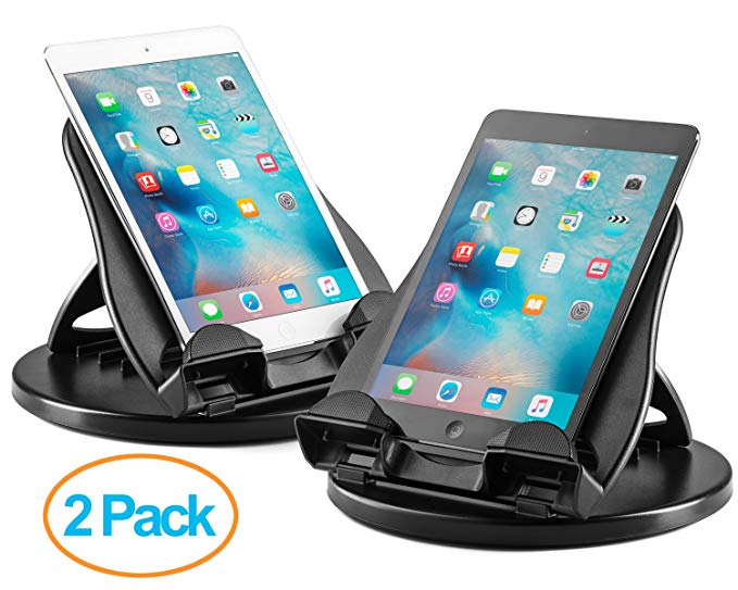 Halter 2 Pack Of Tablet Stand with 360° Swivel Base and 4 Angle Tilt Adjustment for 7