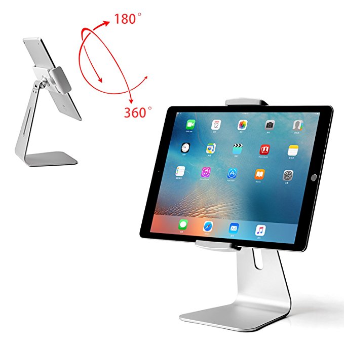 Viozon ipad Pro Stand, Tablet Stands 360° Rotatable Aluminum Alloy Desktop Mount Stand for Ipad Pro Ipad Air Ipad Mini Surface and Surface Pro