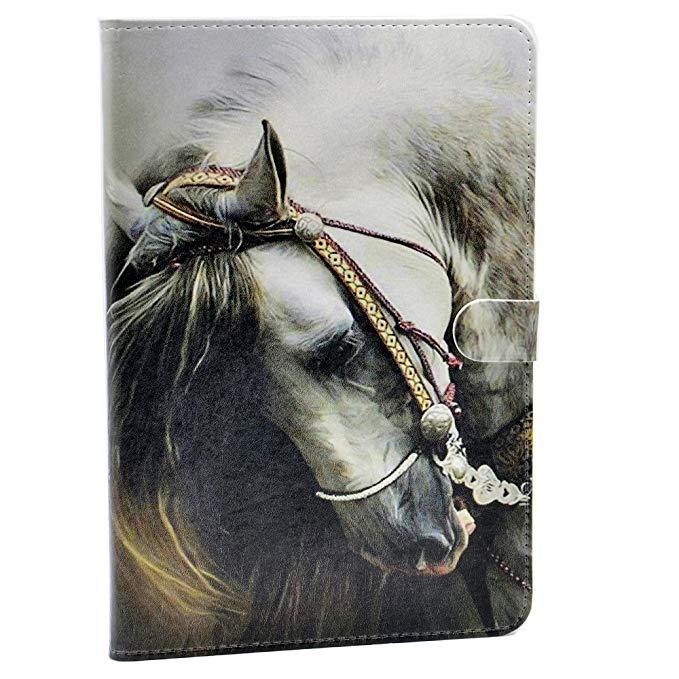 iPad mini Case Handsome Side View of a Horse Design Leather Flip Stand Case Cover for Apple iPad mini 7.9 inch Tablet ipad mini 3, Retina 2 and 1th