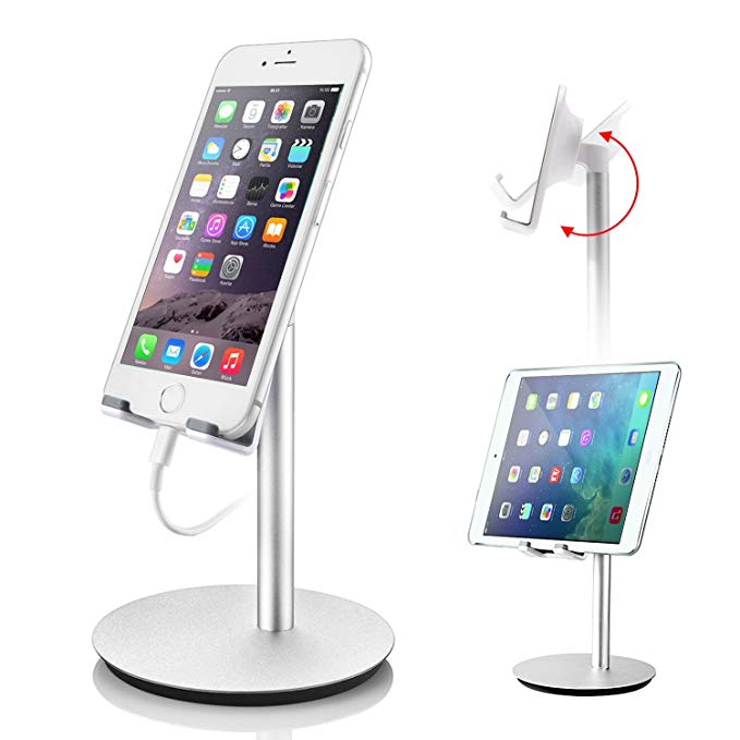 Cell Phone Stand iPhone Stand Adjustable Mobile Phone Charging Stand Holder iPad Stand Compatible All Android Smartphone iPhone X 8 7 6S 6 Plus 5S 5 5C SE Samsung S3 S4 S5 S6 S7 Mini iPad Pro Accessor