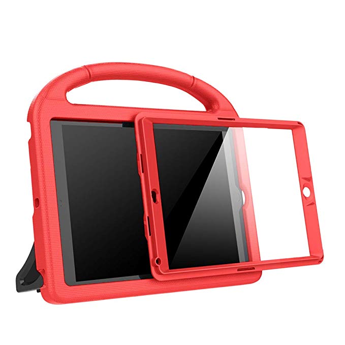 eTopxizu Kids Case for iPad Mini 1 2 3 - Light Weight Shock Proof Handle Stand Cover Case with Built-in Screen Protector for iPad Mini 1 / iPad Mini 2 / iPad Mini 3 - Red