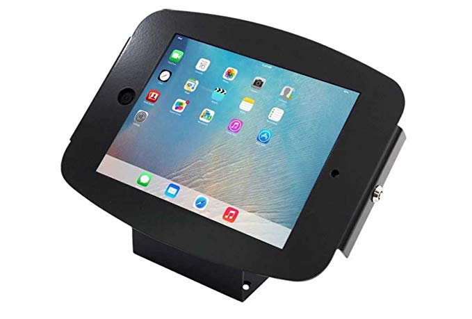 Maclocks 101B235SMENB iPad Space Enclosure Kiosk With 45-Degree Counter-top or Wall Mount for iPad Mini (Black)