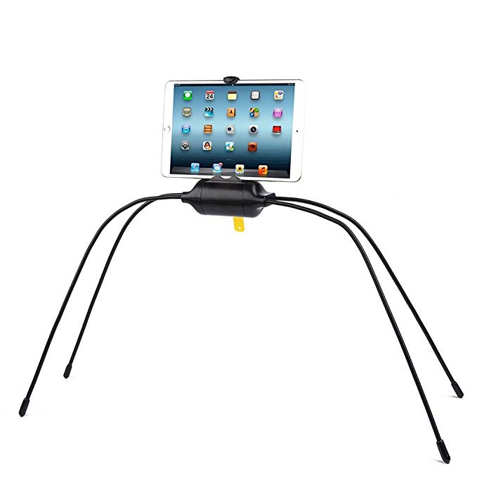 Beszin Portable & Adjustable Universal Spider Tablet/Smartphone Holder/Stand with Ultra-Flexible Long Legs for iPads, iPhones, Tablets, Smartphones, eReaders, for use on Bed, Sofa, Desk, Table, Carpet