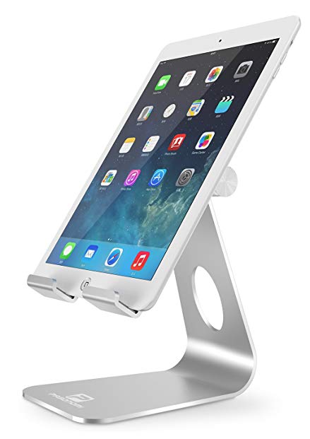 PASONOMI Adjustable Tablet Stand Multi-Angle, Desktop Stand Holder Dock Cradle Compatible with iPad Pro 9.7/10.5/12.9, Air Mini 2 3 4, Kindle, Phone, Accessories, Tab and Android Tablets (4-13 inch)