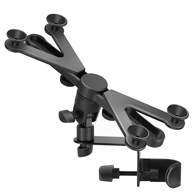 Neewer 7-14 inches Adjustable Tablet Holder Mount with 360 Degree Swivel Clamp for Connecting with Microphone Stand, Compatible with iPad, iPad Pro, iPad Air, Google Nexus Samsung Galaxy