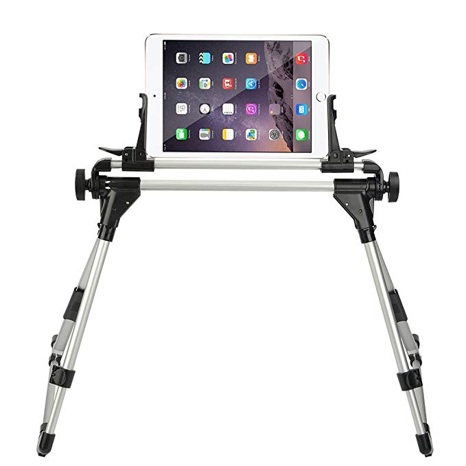 StillCool Universial Tablet Holder Super Lightweight Adjustable Tablet Holder Stand for iPad iPhone Samsung Galaxy Tab,Silver