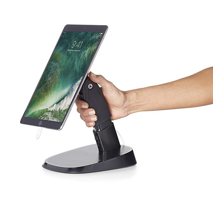 Durable, Portable Tablet Stand & Holder for Business Use. Fits ANY Size Tablet including all Apple iPads, iPad Minis, Samsung Tabs, Microsoft Surface, Kindle Fire, etc. Also can be a fixed kiosk.