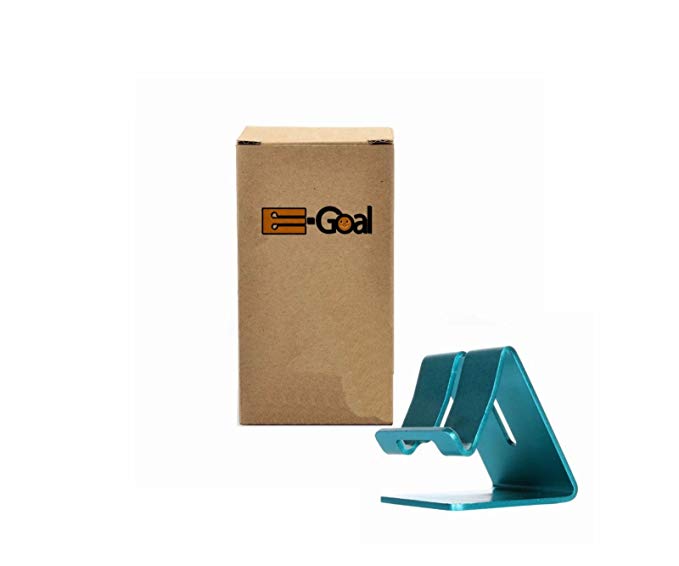 E-Goal Universal Aluminum Metal Desktop Holder Table Stand for iPhone iPad Tablet and other Smartphones(Blue)