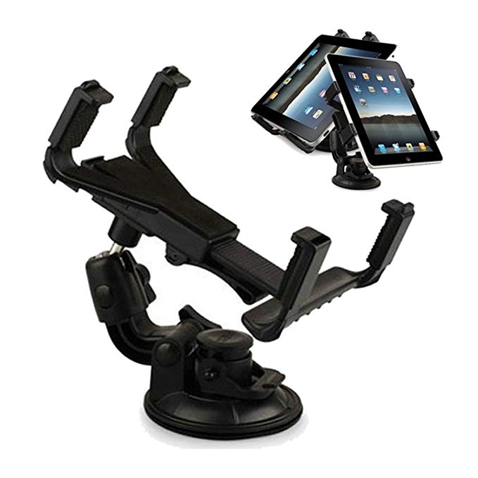 Tsmine Universal Tablet Windshield Dashboard Car Mount Holder Cradle for LG G Pad 7.0 LTE Verizon (UK410 Verizon) / U.S. CELLULAR (UK410)