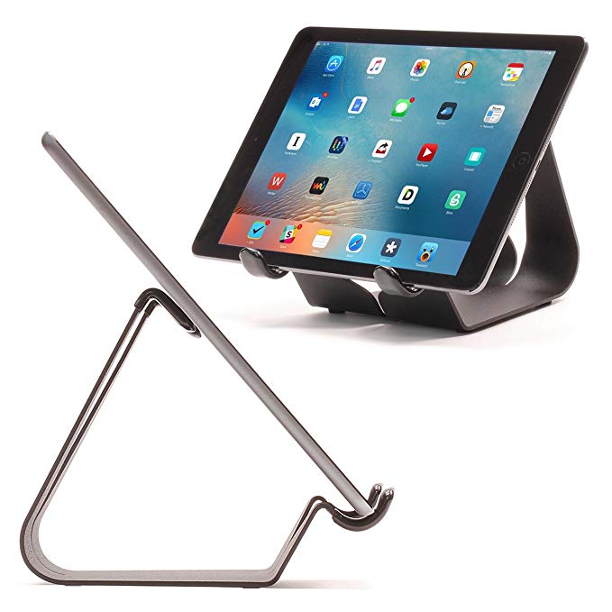 Thought Out Simplex iPad Stand Pro Air 2 12.9 10.5 9.7 mini Surface Galaxy Fire Tablet Holder Black - Made in USA