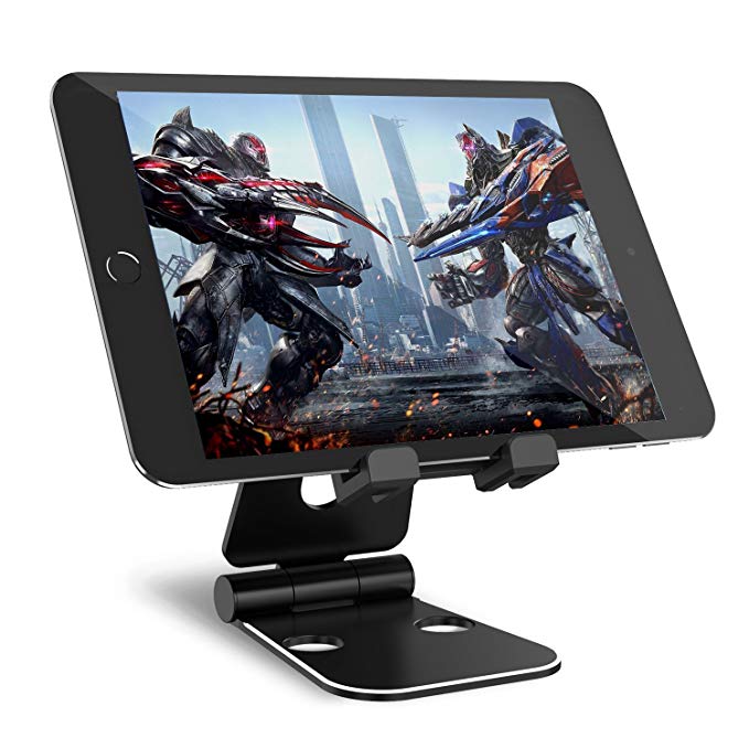 Syncwire Tablet Stand - Adjustable 2x270° Portable Table Desk Stand Compatible for iPad Pro Air Mini, Nintendo Switch, iPhone X 8/7/6s/6 Plus, Samsung Galaxy Tab, Kindle Fire - Black