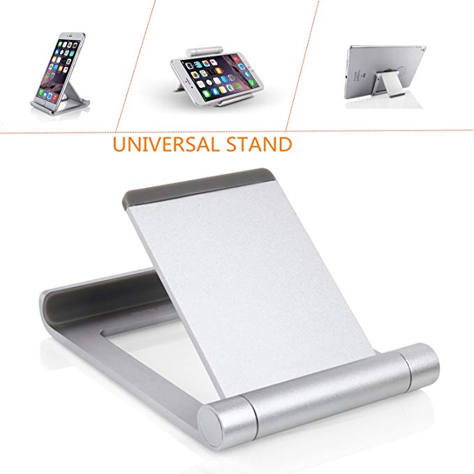 dikesitu Tablet Stand Cell Phone Stand 360 Degree Rotation Foldable Portable Multiple Angle Aluminium Alloy Universal Desk Stand Holder For Smartphone