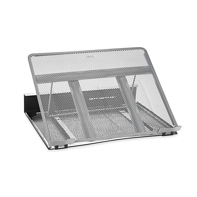 Rolodex Mesh Workspace Laptop Stand, Black/Silver (82410)