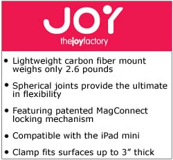 The Joy Factory Tournez Clamp Mount with MagConnect for iPad mini