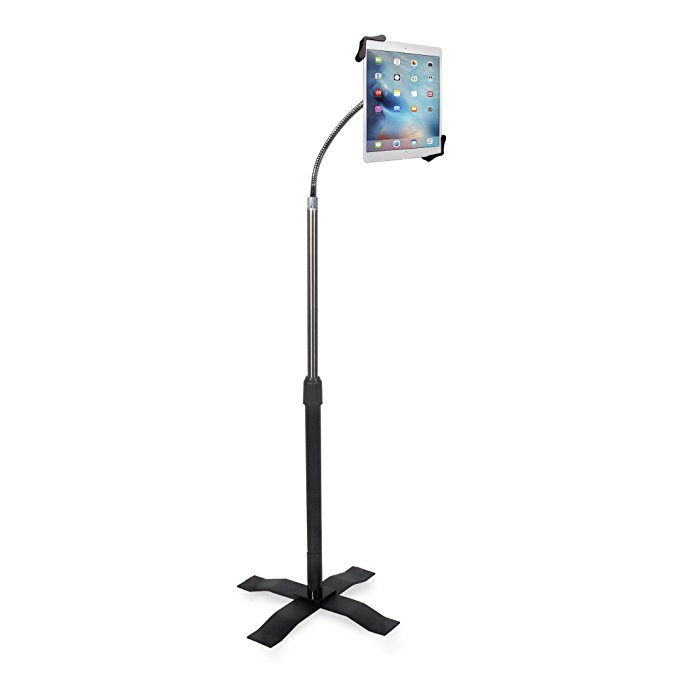 CTA Digital PAD-AFS Height-Adjustable Gooseneck Floor Stand for 7-13 Inch Tablets