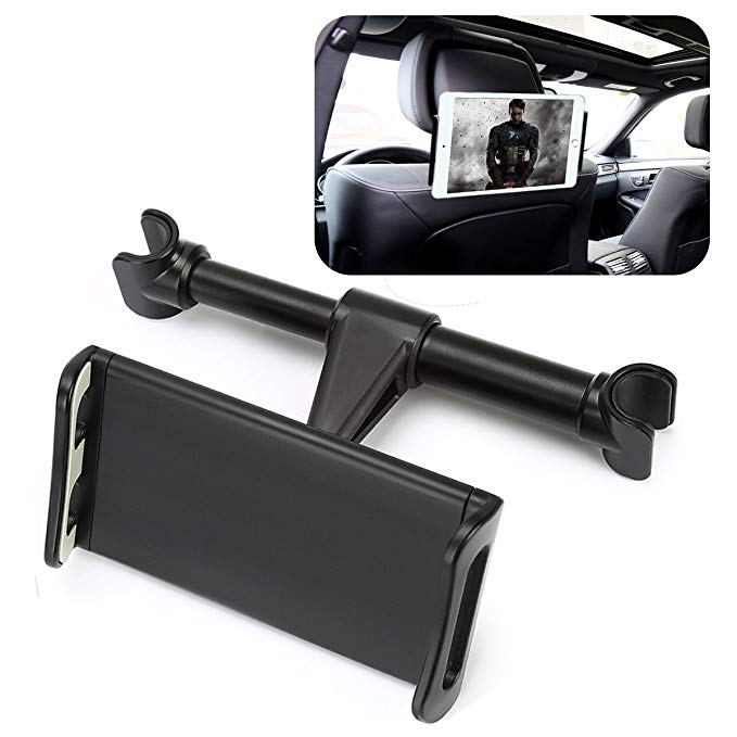 Car Headrest Mount, TLOVII Car Back Seat Mount Holder for iPhone iPad, Samsung Galaxy Tablets, Universal Tabs Stand for All Devices Up to 11 Inch